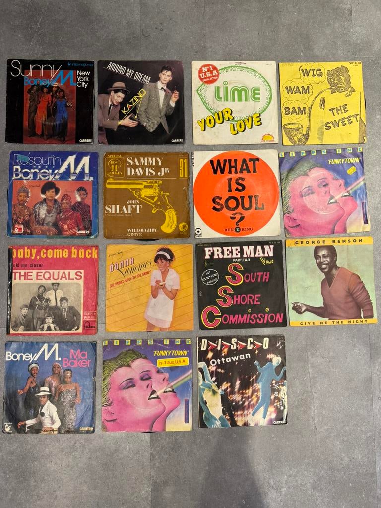Partij vintage 7” singles – Disco / Soul / Funk, Cd's en Dvd's, Vinyl Singles, Gebruikt, 7 inch, Single, Ophalen of Verzenden