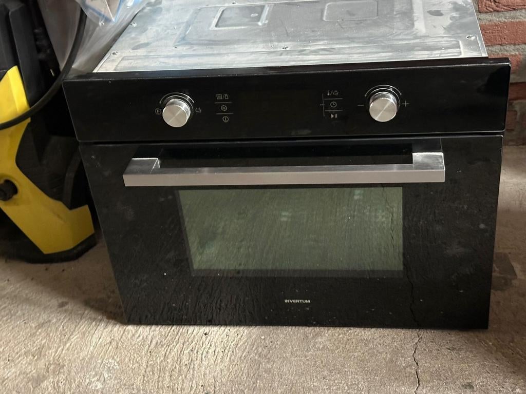 Inventum IMC6044GK combimagnetron, Witgoed en Apparatuur, Ovens, Gebruikt, Oven met grill, Inbouw, Draaiplateau