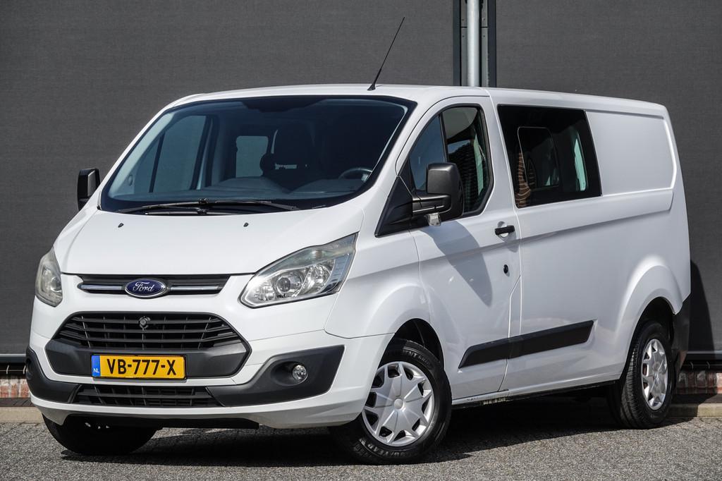 Ford Transit Custom L2H1 | 2.2 Tdci 100Pk | Dubbele Cabine |, Voorwielaandrijving, Euro 5, Gebruikt, Zwart