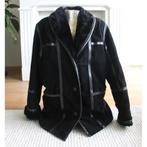 Prachtige Suede Giorgio Mobiani Jas (Maat 44) € 110,-, Giorgio Mobiani, Zwart, Maat 42/44 (L), Ophalen of Verzenden