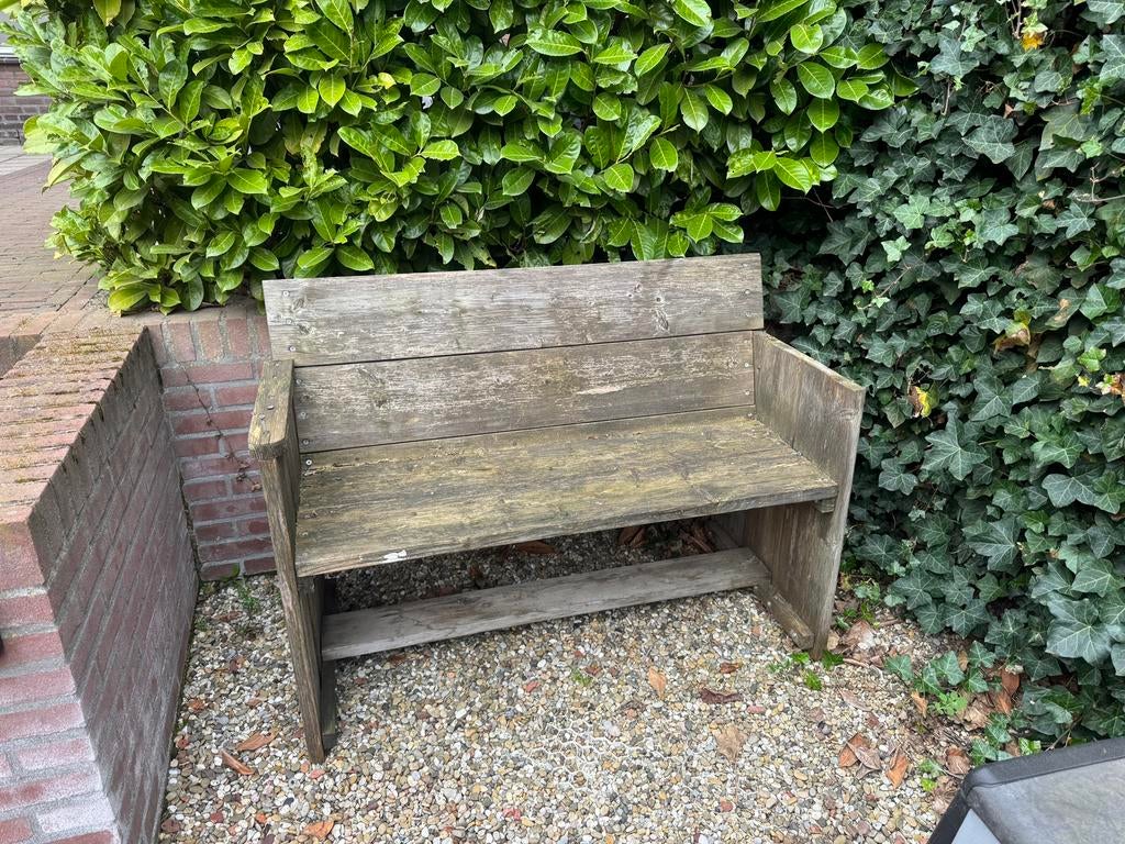 Houten tuinbankje / gratis afhalen, Ophalen, Gebruikt, Hout