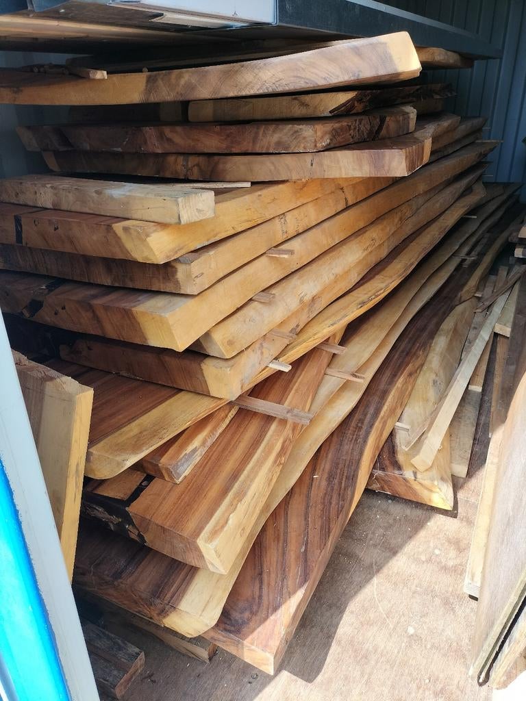 Suar houten tafelbladen, Doe-het-zelf en Verbouw, Hout en Planken, Minder dan 25 mm, Ophalen of Verzenden, Plank, Minder dan 200 cm