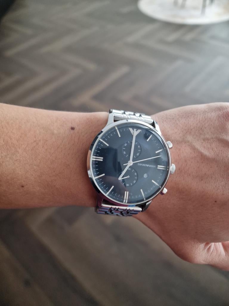 Emporio Armani Herenhorloge - AR1648, Ophalen, Zo goed als nieuw, Staal, Overige merken