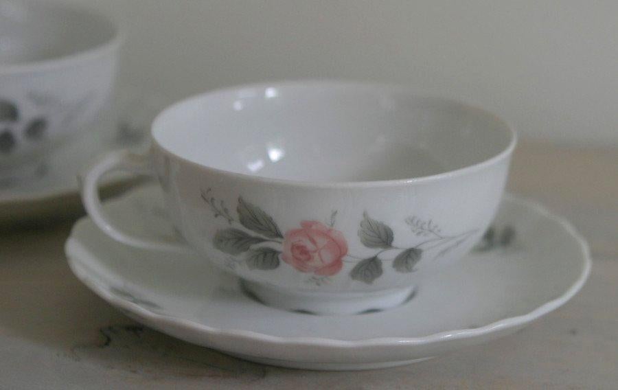 Kop en schotels - Seltmann Weiden Bavaria (Regina) - rozen /, Ophalen of Verzenden, Zo goed als nieuw, Overige stijlen, Kop(pen) en/of Schotel(s)