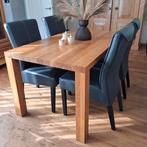 Blank eikenhout eethoek, Ophalen, Zo goed als nieuw, Landelijk, 4 tot 6 stoelen