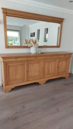 Spiegel in FRANSE EIK,  TOP KWALITEIT MASSIEF HOUT, Ophalen, 125 cm of meer, Zo goed als nieuw, Minder dan 100 cm