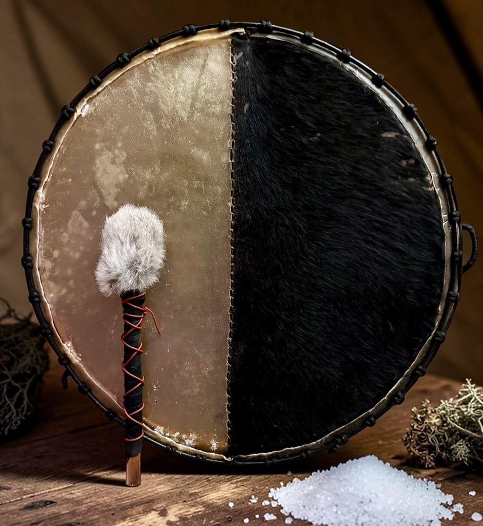 OVERGEDRAGEN Sjamanendrum Waterbuffel/Paard 52 cm, Muziek en Instrumenten, Percussie, Verzenden, Nieuw