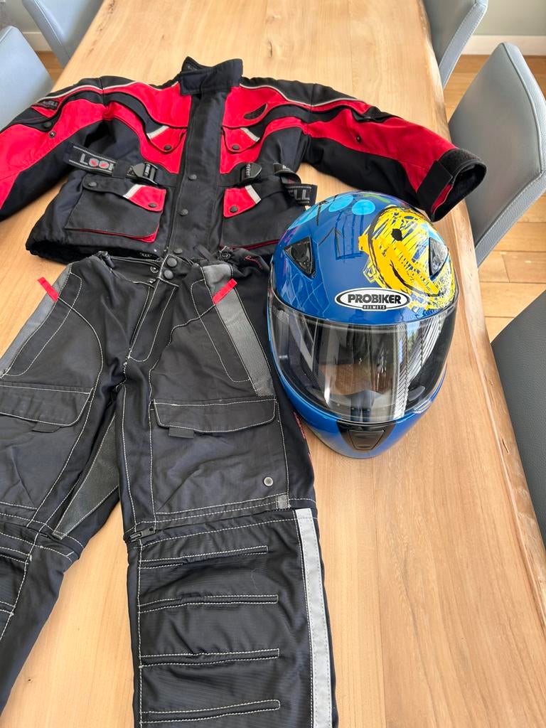 Compleet kindermotorpak met helm, Ophalen of Verzenden, Tweedehands, Kinderen, Combipak