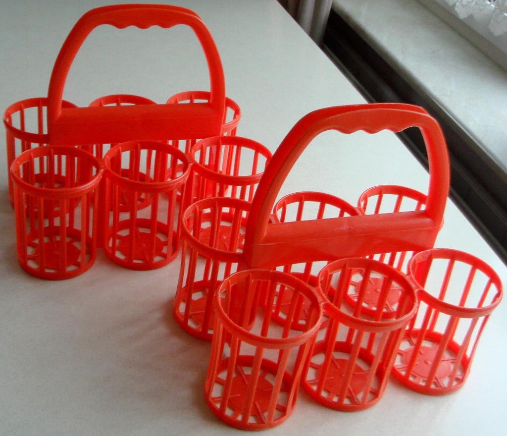 2 x retro Curver flessendrager à € 5,50  of samen € 9,50, Ophalen of Verzenden, Huis en Inrichting