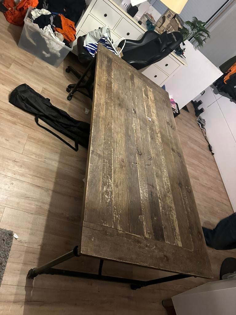 Industriele bureu tafel op wieltjes, Huis en Inrichting, Ophalen, B, 50 tot 100 cm, C