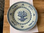 Antiek chinees blauw bord uit de 19e eeuw., Ophalen of Verzenden