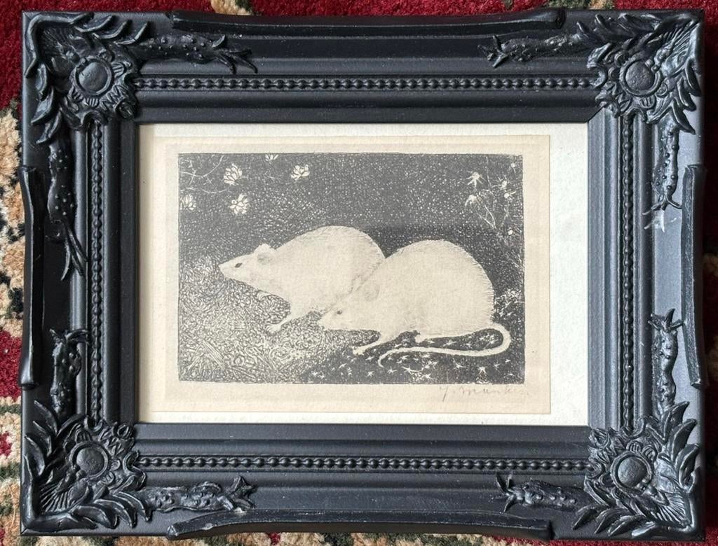 Jan Mankes, “Twee muizen”, Antiek en Kunst, Ophalen of Verzenden