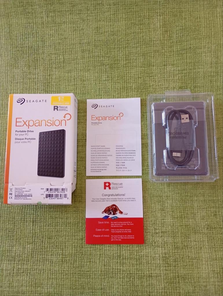 Seagate Expansion Portable 1 TB externe harde schijf, Computers en Software, Harde schijven, Ophalen of Verzenden, Nieuw, Laptop