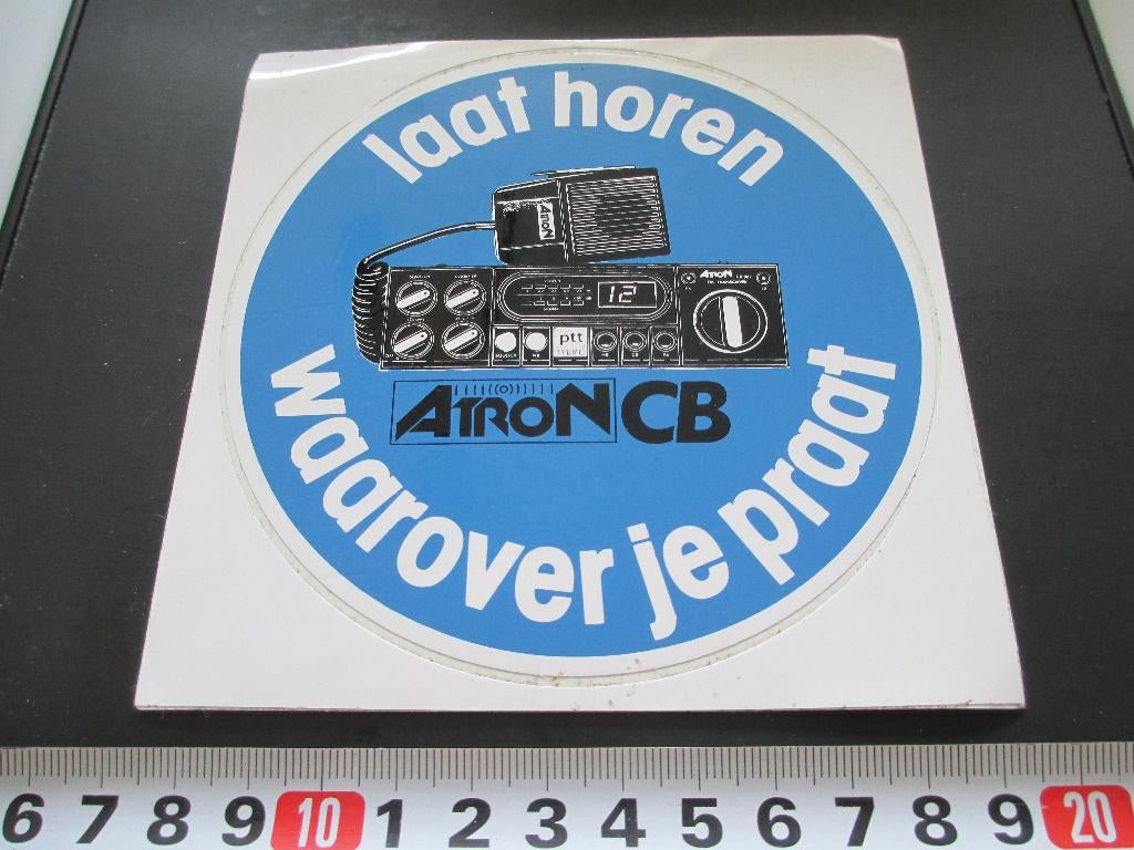 sticker laat horen waarover je praat ATRON CB ptt marc, Ophalen, Zo goed als nieuw
