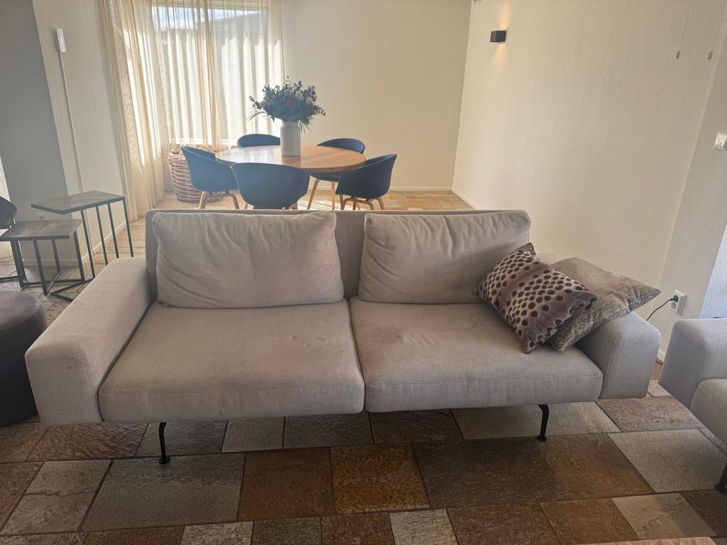 Passe-Partout 2 en 2,5 Zits Bankstel Taupe, Ophalen, Gebruikt, 75 tot 100 cm, Stof