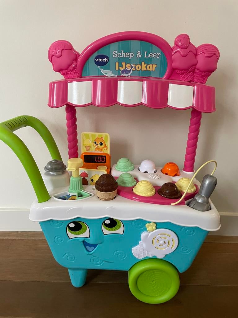 VTech Schep & Leer IJscokar, Kinderen en Baby's, Speelgoed | Speelkeukens, Ophalen, Gebruikt, Kunststof, Speelkeuken-accessoire