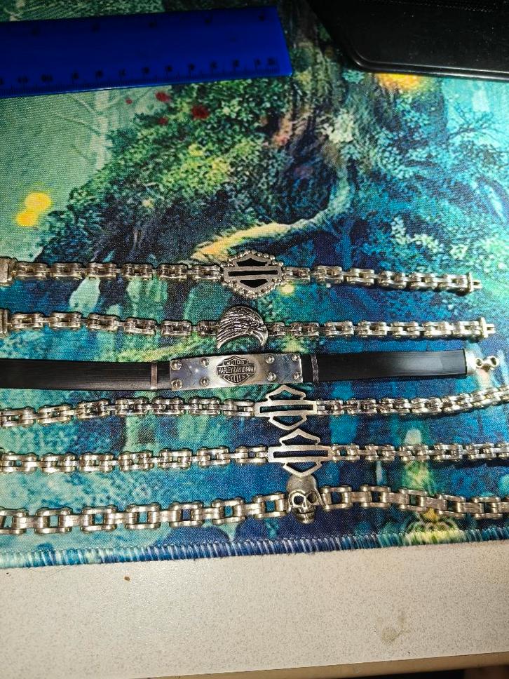 armbanden harley davidson etc, Sieraden, Tassen en Uiterlijk, Armbanden, Nieuw, Zilver, Zilver, Verzenden