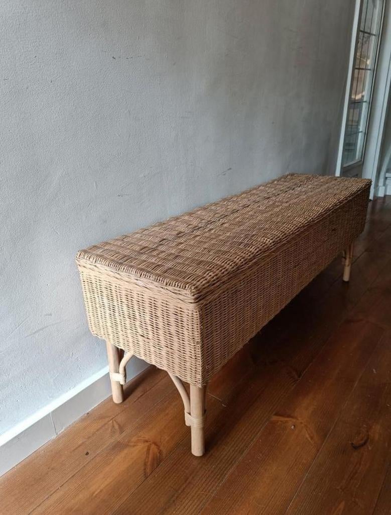 Ikea rieten rotan bankje / kist handgemaakt Type: Tolkning, Ophalen, Minder dan 50 cm, 100 tot 150 cm, Zo goed als nieuw