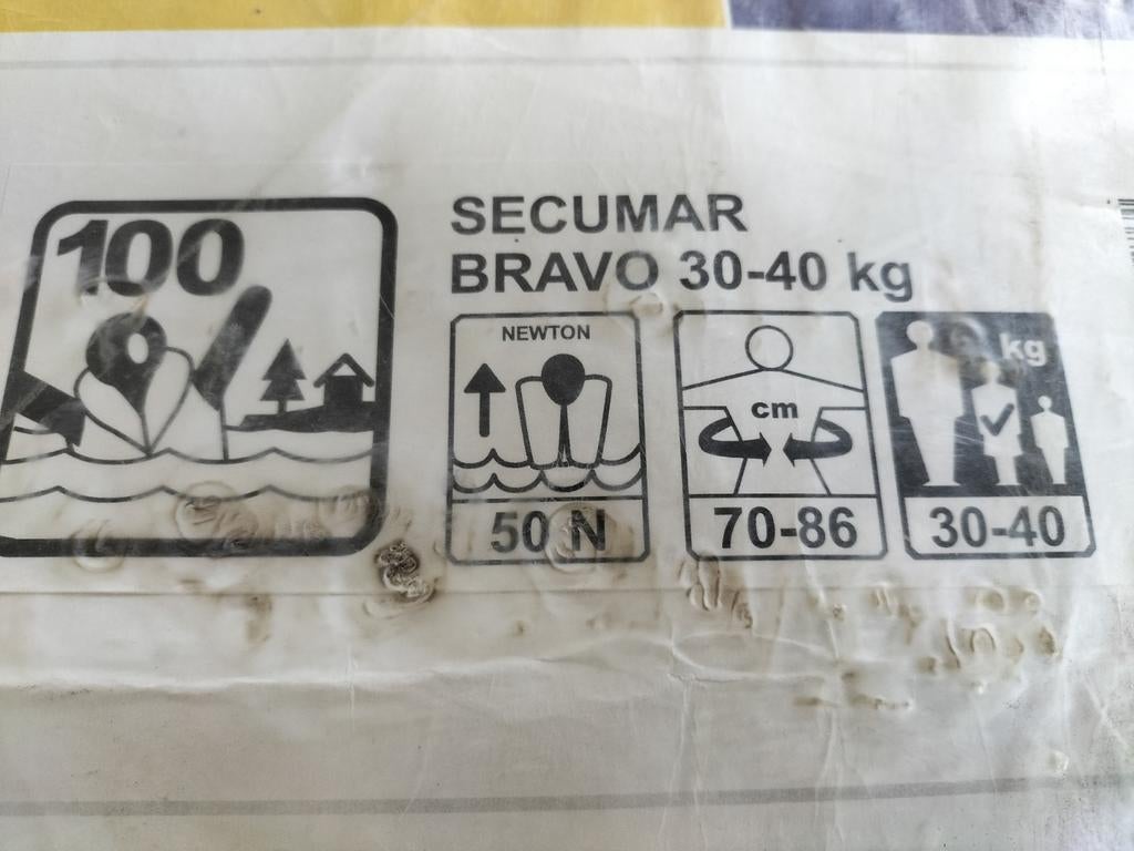 Secumar Bravo Reddingsvest 30-40 kg, Watersport en Boten, Watersportkleding, Kind, Nieuw, Secumar, Ophalen of Verzenden