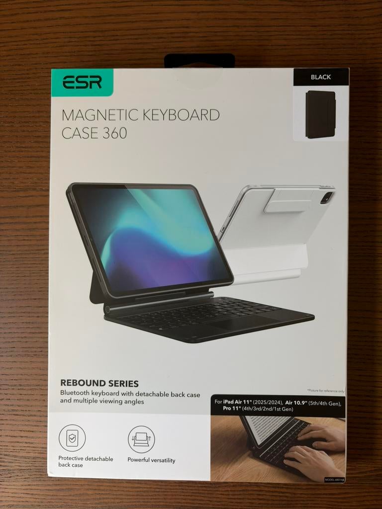 ESR Keyboard Case 360 iPad Air/Pro 11 | Zo goed als nieuw, Ophalen, 11 inch, Bescherming voor- en achterkant, Zo goed als nieuw