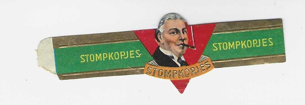 Klassiek 20 - 473  stompkop    sigarenbandjes, Ophalen of Verzenden, Gebruikt, Sigarenbandjes