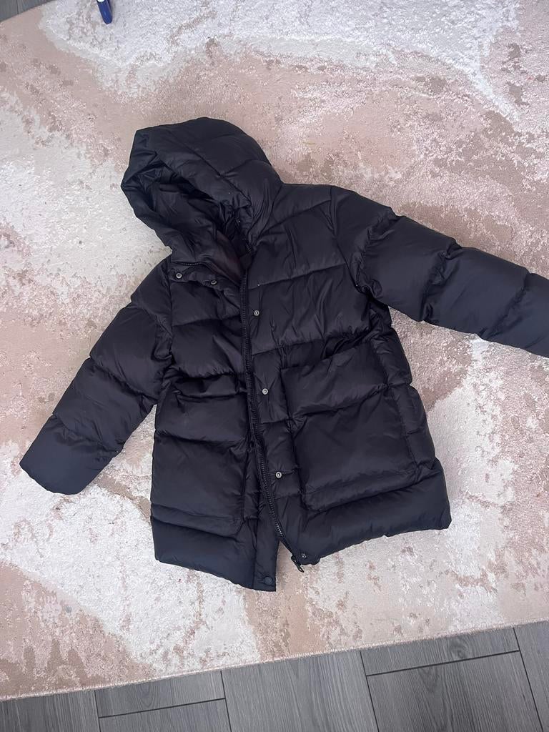 Zwarte Zara meisjes jas maat 140, Ophalen, Gebruikt, Meisje, Jas