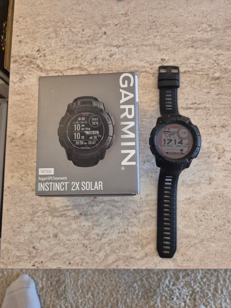 Garmin instinct 2x solar tactical 50mm mip zwart, Sieraden, Tassen en Uiterlijk, Sporthorloges, Ophalen of Verzenden, Zwart, Android