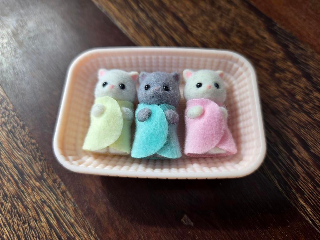 Sylvanian Families - Drieling Perzische Kat - zgan, Ophalen of Verzenden, Zo goed als nieuw