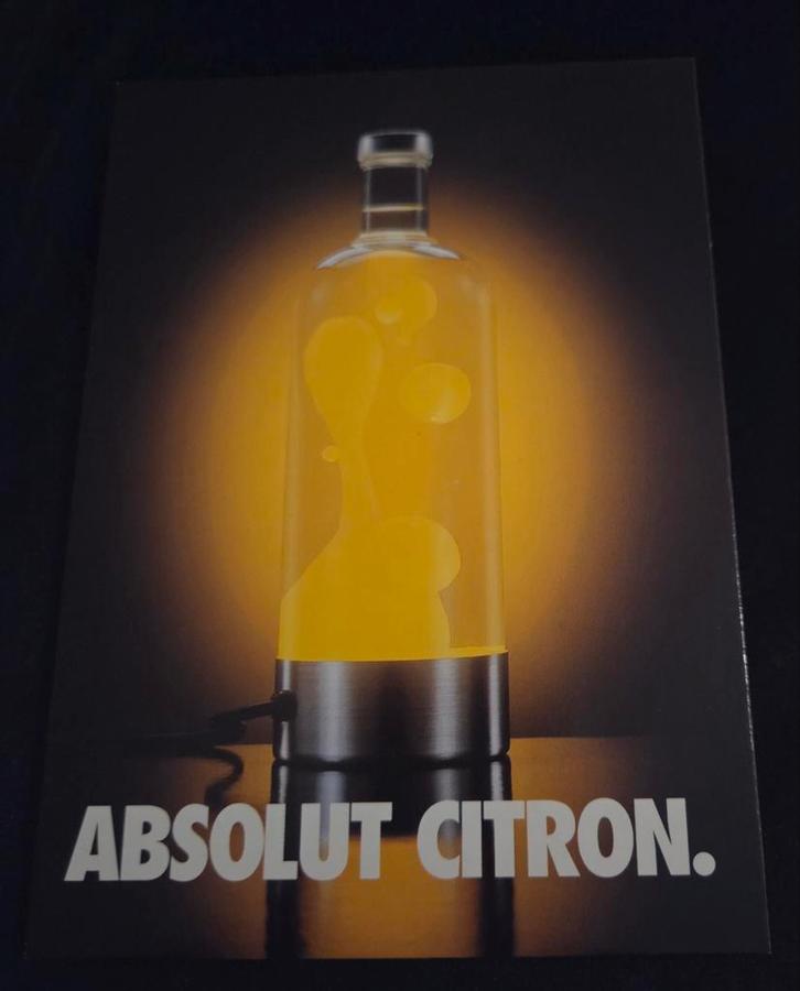 Absolut Vodka - Absolut Citron, Verzamelen, Ansichtkaarten | Themakaarten, Ongelopen, 1980 tot heden, Overige thema's, Verzenden