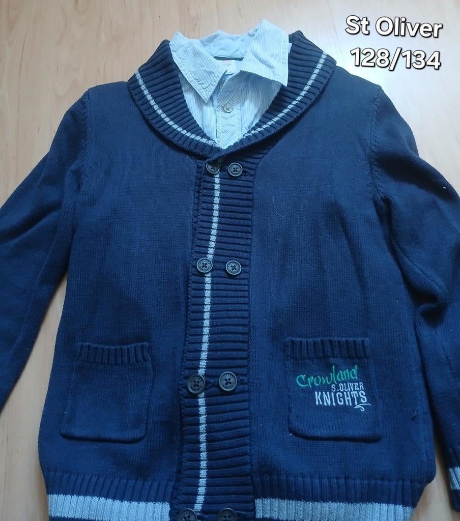 S OLIVER VEST EN OVERHEMD MAAT
128/134, Kinderen en Baby's, Kinderkleding | Maat 128, Overhemd of Blouse, Ophalen of Verzenden