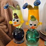 Glazen clowns beeldjes - set van 2, Ophalen of Verzenden