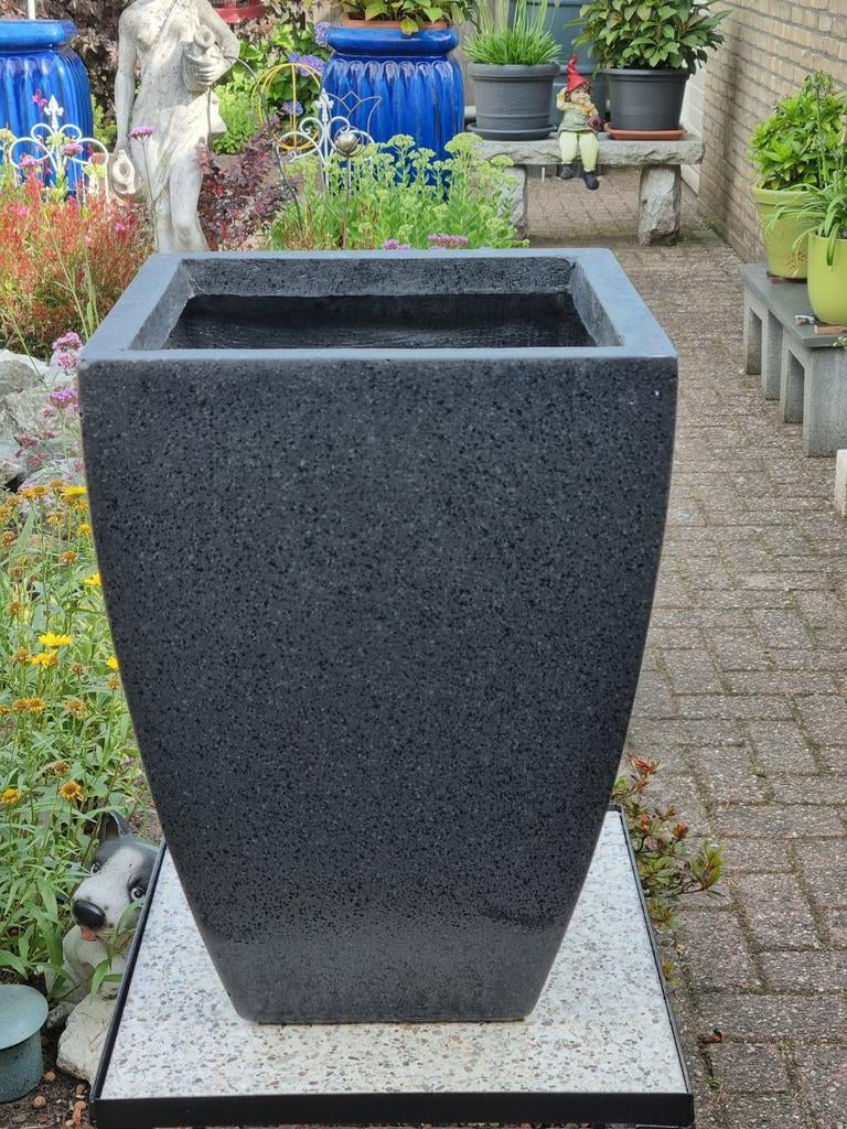 Plantenbak  35 x 35 x 52 cm polystone, Tuin en Terras, Ophalen, Steen, Gebruikt, Vierkant