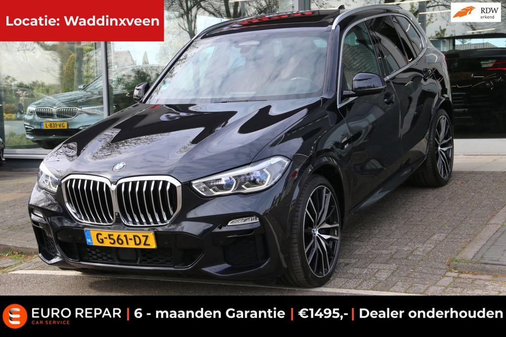 BMW X5 XDrive40i High Executive 7p. M-PAKKET PANO-DAK NL-AUT, Automaat, Gebruikt, 138 €/maand, 7 stoelen