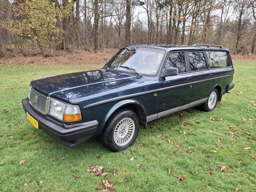 Volvo 240 2.3 GLE U9 1992 Groen, Auto's, 4 cilinders, Origineel Nederlands, Grijs, Particulier