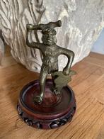 Bodemvondst, kandelaar, brons, middeleeuwse, Antiek en Kunst, Ophalen of Verzenden