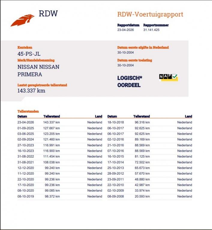 Nissan Primera 2.0 Acenta | Camera | Cruise | Trekhaak | Cli, Auto's, 1998 cc, Stof, Gebruikt, Navigatiesysteem