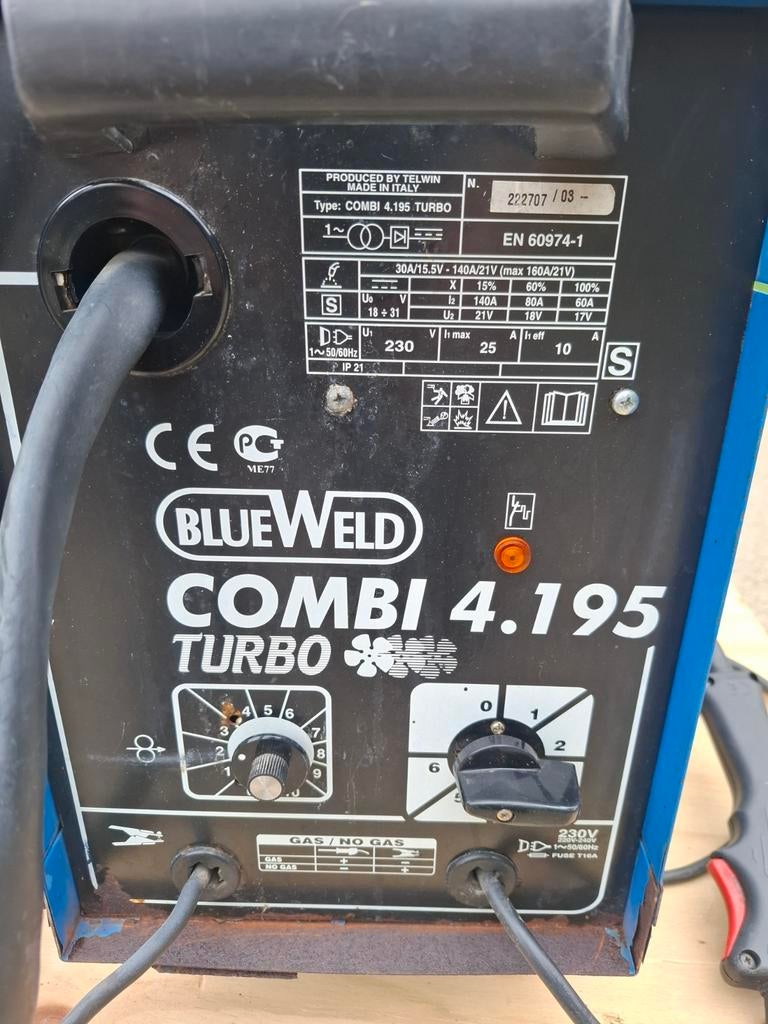 BlueWeld Combi 4.195 Turbo lasapparaat, Ophalen, Co2