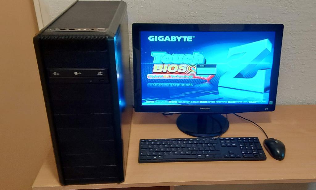 PC Intel Core i5-2400, 3.1 GHZ + 22’’ Full HD Monitor + WiFi, Gebruikt, HDD, 8 GB, 1 TB