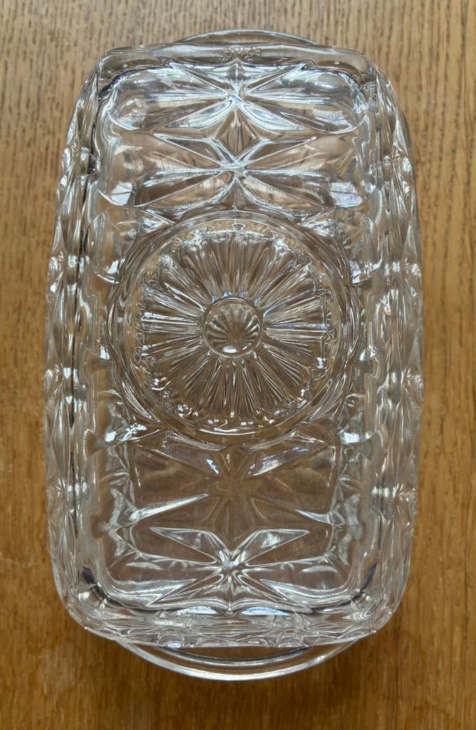 Vintage botervloot van glas, Antiek en Kunst, Ophalen of Verzenden