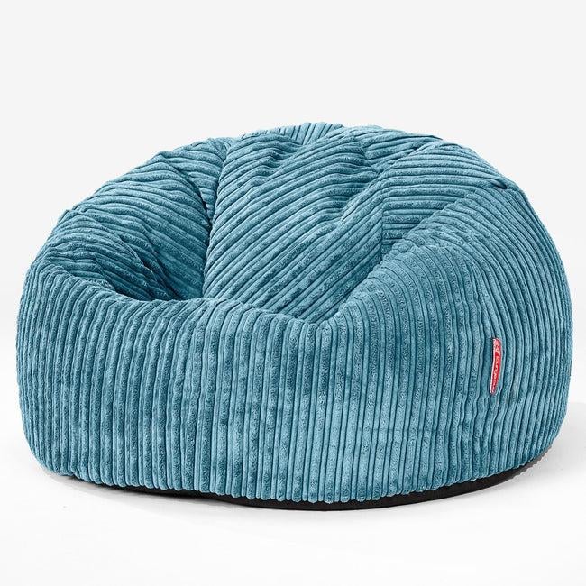 Zitzak corduroy stof petrol Big Bertha, Huis en Inrichting, Zitzakken, Ophalen, Gebruikt, Groen, Zitzak