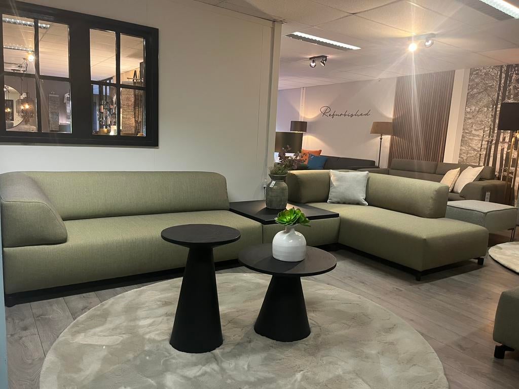 Leolux faya lobi ploegstof Rye olijfgroen, Verzenden, Hoekbank, 300 cm of meer, Leolux artifort montis rolf benz design on stock