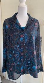 Blouse met bijpassende top, maat 42 /XL (qwe), Ophalen of Verzenden, Zo goed als nieuw, Maat 42/44 (L), Blauw
