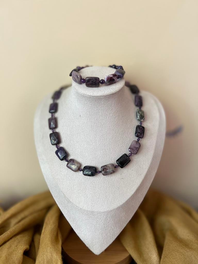 Charoiet amethist daadkracht blokkades loslaten uniek power, Overige materialen, Met bedels of kralen, Paars, Nieuw