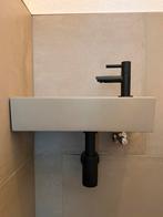 Fonteintje voor toilet - donkerbeige - incl. kraantje/sifon, Ophalen, Zo goed als nieuw, Steen, Toilet