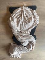 • Klamboe / hemeltje lichtroze beige mousseline katoen •, Ophalen of Verzenden, Zo goed als nieuw, Klamboe