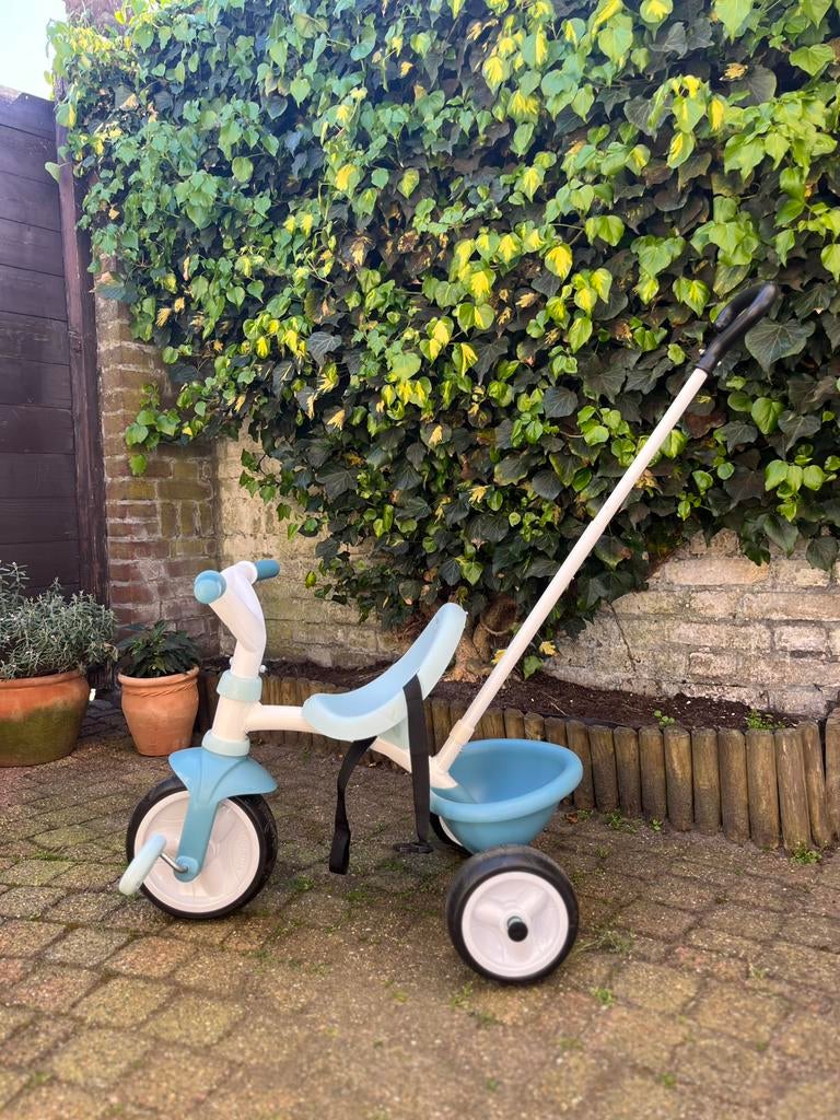 Smoby Be Move blauwe driewieler fiets met duwstang, Ophalen, Gebruikt, Duwstang