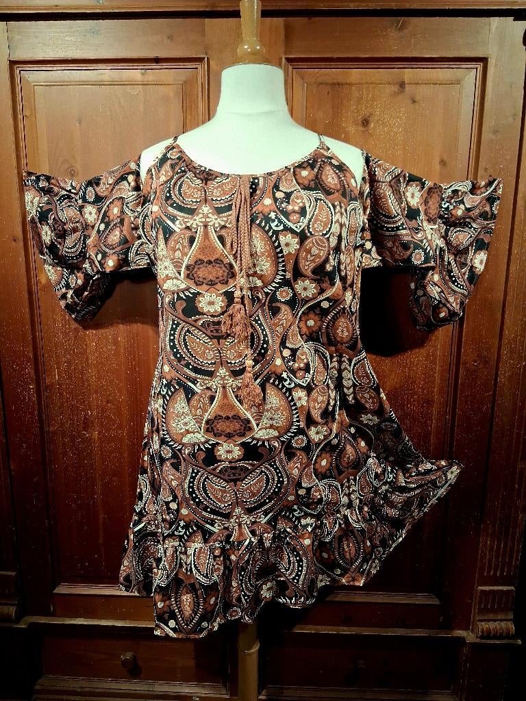 Tuniekjurk Boho Ibiza stijl 52-54, Kleding | Dames, Grote Maten, Ophalen of Verzenden, Nieuw, Overige kleuren, Jurk