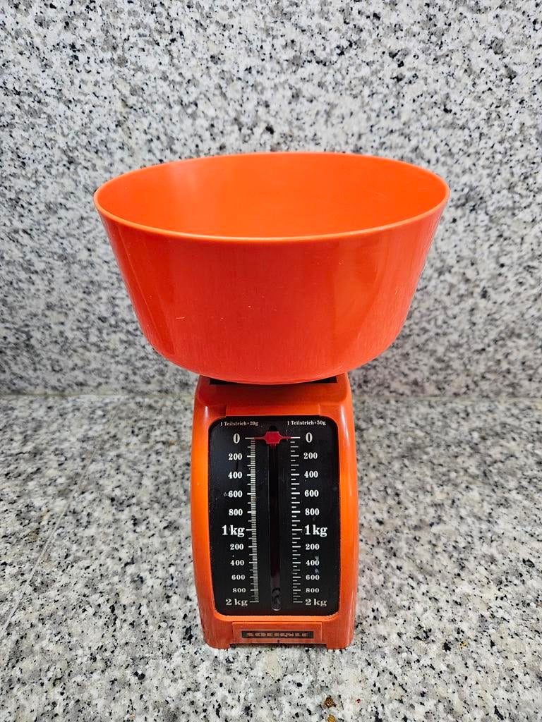 Vintage Keukenweegschaal - Oranje Retro Design, Ophalen of Verzenden, Gebruikt, Overige typen, Minder dan 50 kg