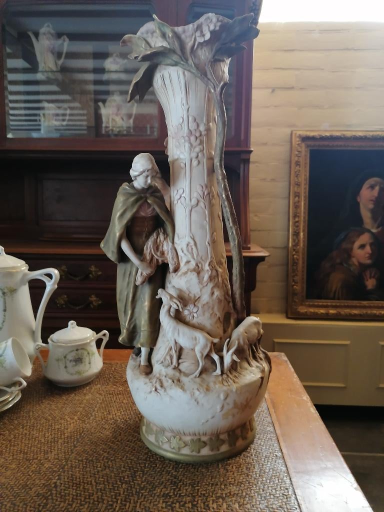 grote antiek porcelein vaas royal dux, Antiek en Kunst, Antiek | Porselein, Verzenden