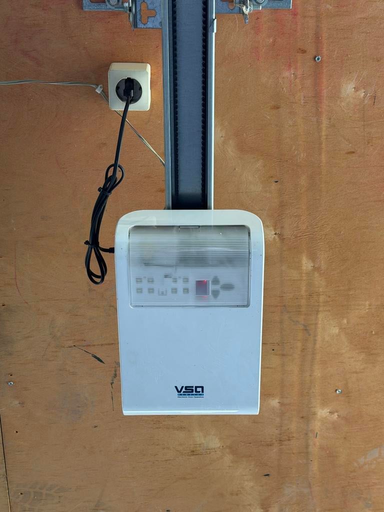 Elektrische garagedeur 305x280, Ophalen, Gebruikt, Garagedeur, Metaal